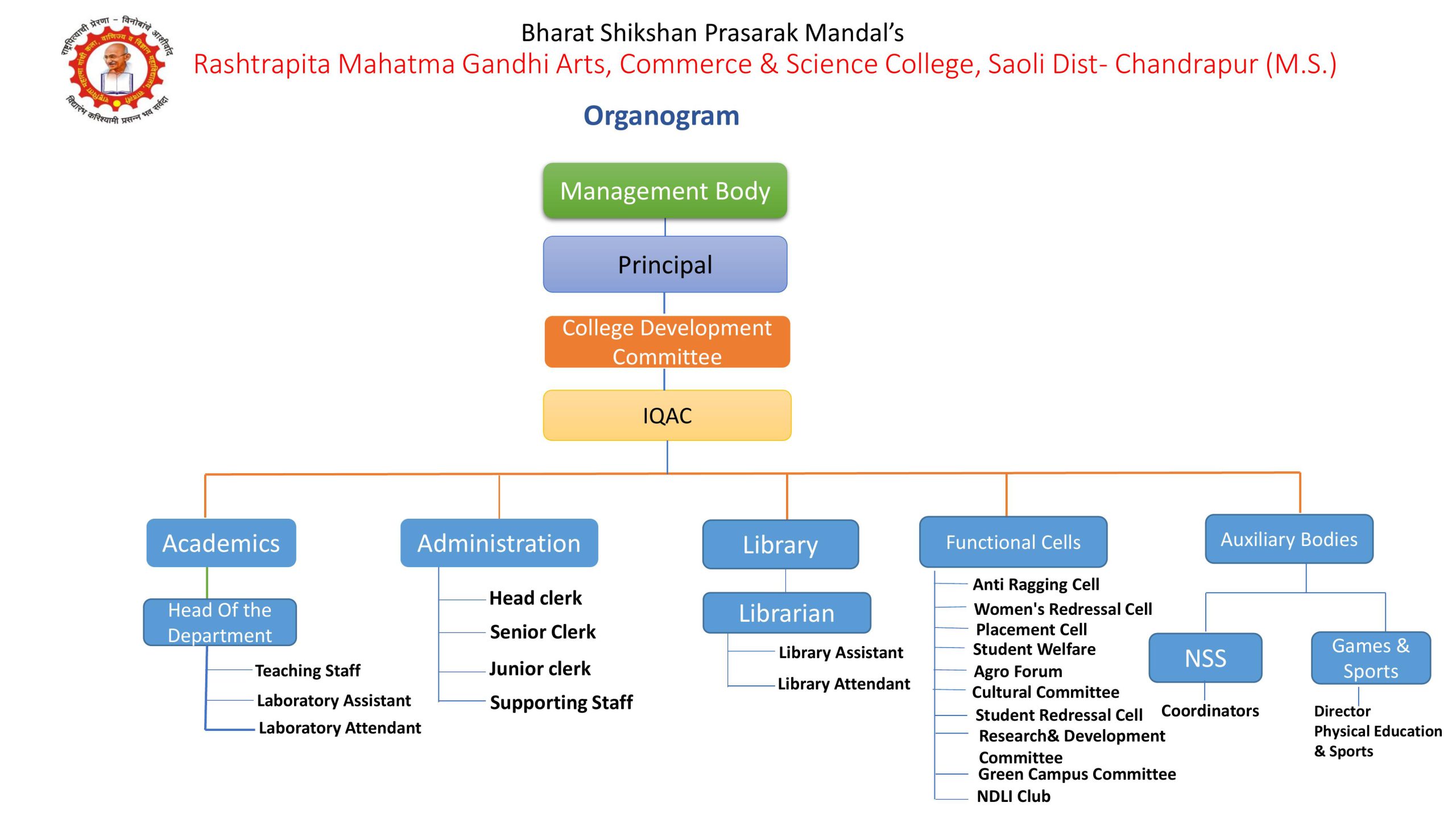 organogram management body chart